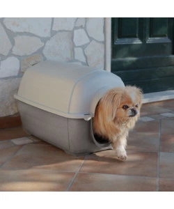 CUCCIA PER CANI DA ESTERNO FERPLAST "KENNY MINI" IN RESINA GRIGIO 40X66X40 CM