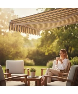 TENDA DA SOLE CON AVVOLGIMENTO MANUALE EUROGARDEN FANTASIA A RIGHE 3X2 M