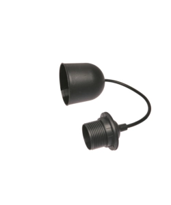 POLY POOL - PUNTO LUCE DA SOFFITTO CON 80 CM DI CAVO E PORTALAMPADA E27 NERO