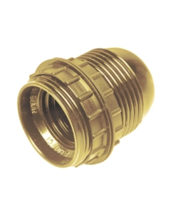 POLY POOL - PORTALAMPADA E27 CON 2 GHIERE CORPO FILETTATO ORO