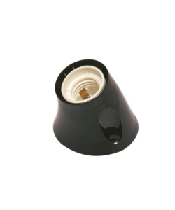 POLY POOL - PORTALAMPADA E27 DA PARETE CON BASE INCLINATA NERO