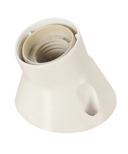 POLY POOL - PORTALAMPADA E27 DA PARETE CON BASE INCLINATA BIANCO