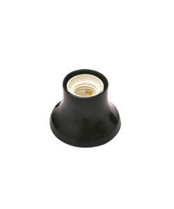 POLY POOL - PORTALAMPADA E27 DA PARETE CON BASE DRITTA NERO