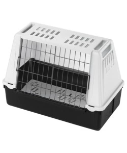 ATLAS CAR MINI TRASPORTINO D'AUTO PER CANI 72 X 41 X H 51 CM GRIGIO - FERPLAST.
