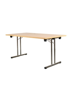 TAVOLO PIEGHEVOLE "FOLD" CON FUSTO CROMATO, 160X72,5X80 CM