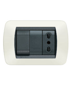 LIVING INT PLACCA 3P PLASTICA BIANCO SATINATO - BTICINO.