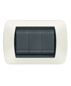 LIVING INT PLACCA 3P PLASTICA BIANCO SATINATO - BTICINO.