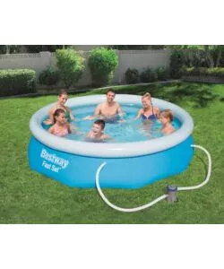PISCINA FUORI TERRA AUTOPORTANTE ROTONDA BESTWAY "FAST SET" CON POMPA E FILTRO A CARTUCCIA 305X76 CM - COD. 57270