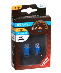 LAMPADA 1 LED COLOUR-LED WIDE 12V - (T10) - W2,1X9,5D - 2 PZ  - SCATOLA - BLU  58145