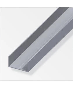 PROFILO A U 11.5x19.5 ALLUMINIO NATURALE - 1 METRO.