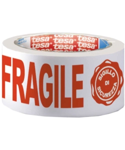 NASTRO ADESIVO DA IMBALLO "FRAGILE", 55 MM X 66 MT - TESA