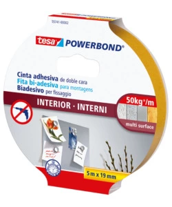 NASTRO BIADESIVO PER INTERNI "EXTRA STRONG", 5 MT X 19 MM - TESA
