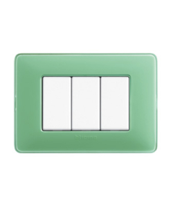 PLACCA 3P COLORS TE VERDE MATIX AM4803CVC - BTICINO.