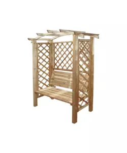 PERGOLA DA GIARDINO IN LEGNO AD ARCO CON PANCA 160X70190 CM
