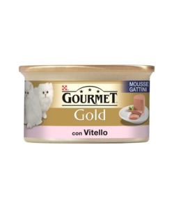 GOURMET GOLD, ALIMENTO UMIDO PER GATTO, MOUSSE CON VITELLO.