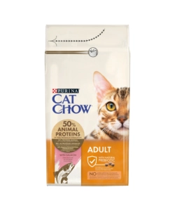 CROCCHETTE PER GATTO ADULTO "CAT CHOW"  AL SALMONE, 1,5 KG - PURINA