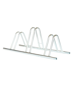 RASTRELLIERA PORTABICI A 3 POSTI IN FERRO ZINCATO CON PASSARUOTA 5 CM 95X38X35/40 CM