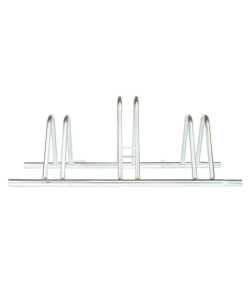 RASTRELLIERA PORTABICI A 3 POSTI IN FERRO ZINCATO CON PASSARUOTA 5 CM 95X38X35/40 CM