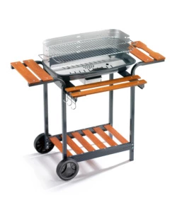 BARBECUE A CARBONELLA OMPAGRILL "60-40 ALC" IN ACCIAIO INOX 60,5X33X96 CM