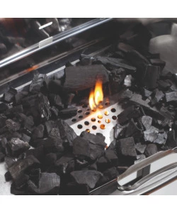 BARBECUE A CARBONELLA OMPAGRILL "60-40 ALC" IN ACCIAIO INOX 60,5X33X96 CM
