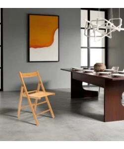 SEDIA BIRRERIA CLASSICA PIEGHEVOLE IN LEGNO 55X38X80 CM