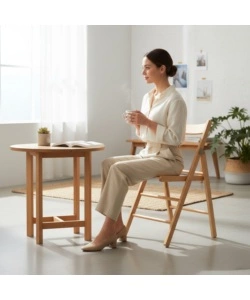 Sedia birreria pieghevole in legno 55x38x80 cm