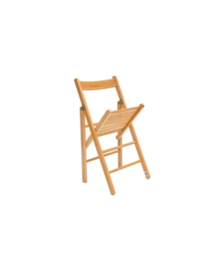 SEDIA BIRRERIA CLASSICA PIEGHEVOLE IN LEGNO DI FAGGIO NATURALE, 55X38X80 CM