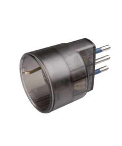 POLY POOL - ADATTATORE SPINA 10 A E PRESA TEDESCA TRASPARENTE FUMÉ