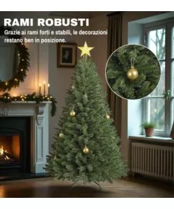 ALBERO DI NATALE ARTIFICIALE XMAS JOY "DOLOMITI" VERDE 180 CM