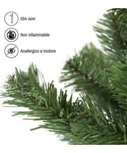 ALBERO DI NATALE ARTIFICIALE XMAS JOY "DOLOMITI" VERDE 180 CM