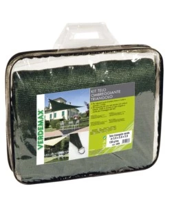 VERDEMAX KIT TELO OMBREGGIANTE TRIANGOLARE, 3,6X3,6X3,6 M