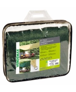 VERDEMAX KIT TELO OMBREGGIANTE QUADRO, 3,6X3,6X3,6 M