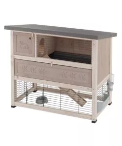 CONIGLIERA IN LEGNO "RANCH 120" A DUE PIANI, 117X69X101 CM  - FERPLAST