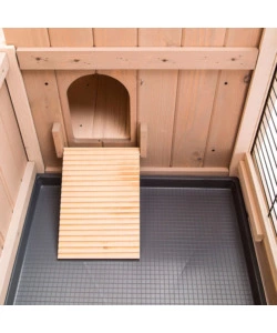 CONIGLIERA IN LEGNO "RANCH 120" A DUE PIANI, 117X69X101 CM  - FERPLAST