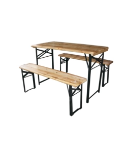 SET BIRRERIA DA GIARDINO PIEGHEVOLE EUROGARDEN IN LEGNO 200X70 CM