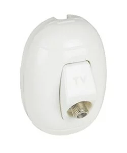 FP OVAL PRESA TV TIPO F BIANCO