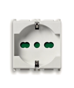 PRESA UNIVERSALE VIMAR "PLANA" BIANCO 2P+T - COD.0R14210