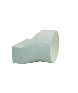 RACCORDO PER TUBO DIAMETRO 100 BIANCO PER CANALI PIATTI 110X53