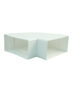 CURVA 90 ORIZZONTALE BIANCO PER CANALI PIATTI 110X53