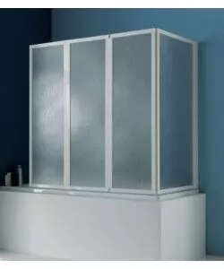 BOX PER VASCA CON 4 ANTE PIEGHEVOLI IN CRILEX H135 CM