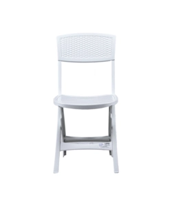 SEDIA DA ESTERNO PIEGHEVOLE "MISTRAL" IN POLIPROPILENE BIANCO 39X47X81 CM