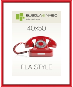 CORNICE IN PLASTICA COLORE ROSSO "PLA-STYLE" - 40 x 50 CM