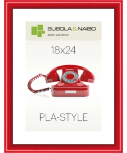 CORNICE IN PLASTICA COLORE ROSSO "PLA-STYLE" - 18 x 24 CM