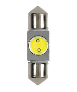 LAMPADA 12V HYPER-LED 2 - 1 SMD X 2 CHIPS - (C5W) - 10X36 MM - SV8,5-8 - 1 PZ BIANCO  58448