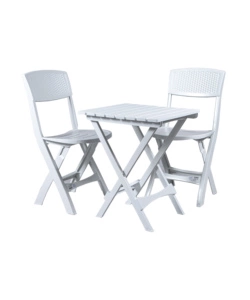 TAVOLO DA ESTERNO PIEGHEVOLE "ROXY" IN POLIPROPILENE BIANCO 45X52X60 CM