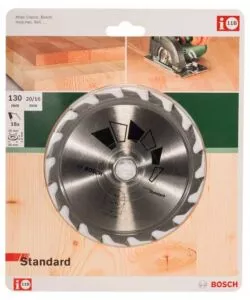 LAMA PER SEGA CIRCOLARE "STANDARD - BASIC" 130X2.2X20/16 - 18 DENTI - BOSCH.