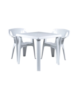 TAVOLO DA ESTERNO "RODI" IN POLIPROPILENE BIANCO 75X75X73 CM
