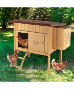 CASETTA POLLAIO PER GALLINE "HEN HOUSE 10" IN LEGNO DI PINO,  124X98X110 CM - FERPLAST