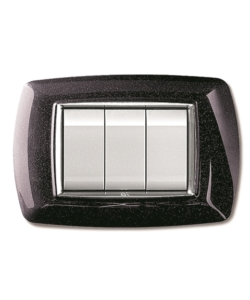 PLACCA LIFE 3 POSTI NERO GLITTERING.