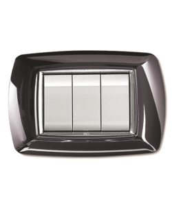 PLACCA LIFE 3 POSTI METAL BLACK.